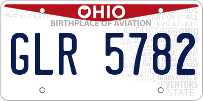 OH license plate GLR5782