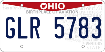 OH license plate GLR5783