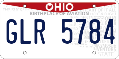 OH license plate GLR5784