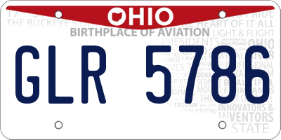 OH license plate GLR5786