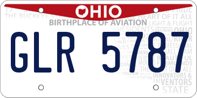 OH license plate GLR5787