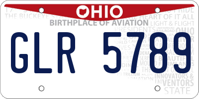 OH license plate GLR5789