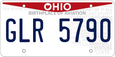 OH license plate GLR5790
