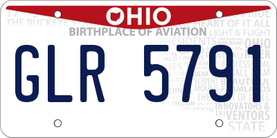 OH license plate GLR5791