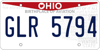 OH license plate GLR5794
