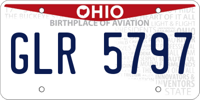 OH license plate GLR5797