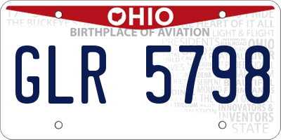 OH license plate GLR5798