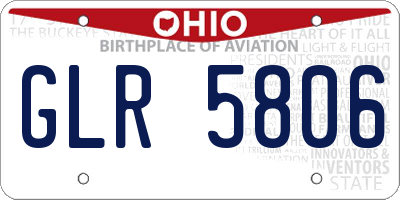 OH license plate GLR5806