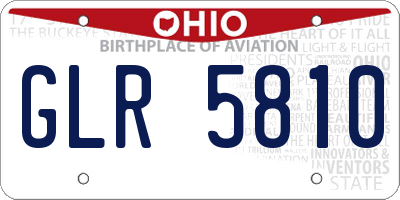 OH license plate GLR5810