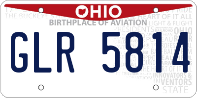 OH license plate GLR5814