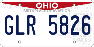 OH license plate GLR5826