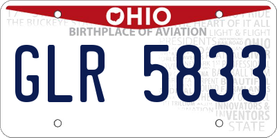 OH license plate GLR5833