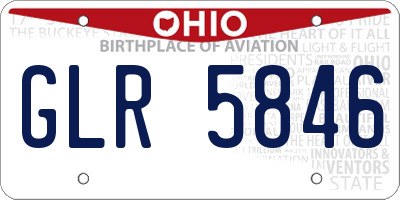 OH license plate GLR5846