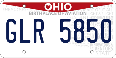 OH license plate GLR5850