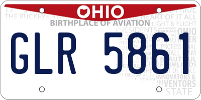 OH license plate GLR5861