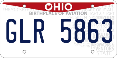 OH license plate GLR5863