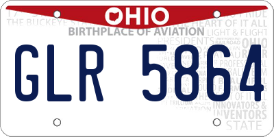 OH license plate GLR5864