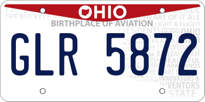 OH license plate GLR5872
