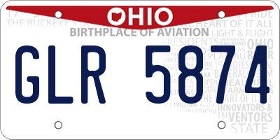 OH license plate GLR5874