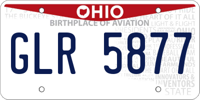OH license plate GLR5877