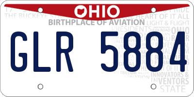 OH license plate GLR5884