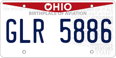 OH license plate GLR5886