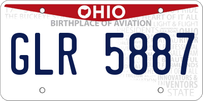 OH license plate GLR5887