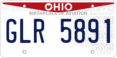 OH license plate GLR5891