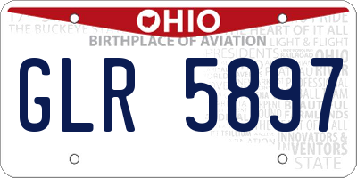 OH license plate GLR5897