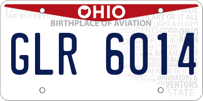 OH license plate GLR6014