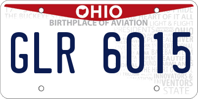 OH license plate GLR6015