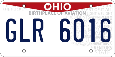 OH license plate GLR6016