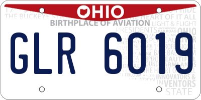 OH license plate GLR6019