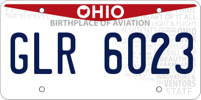 OH license plate GLR6023
