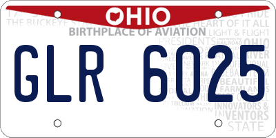 OH license plate GLR6025