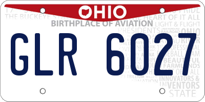 OH license plate GLR6027