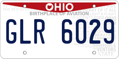 OH license plate GLR6029