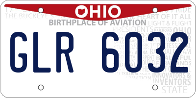 OH license plate GLR6032