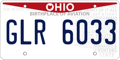 OH license plate GLR6033