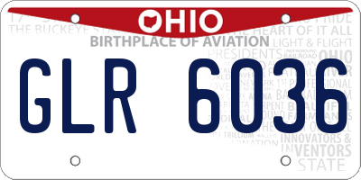 OH license plate GLR6036