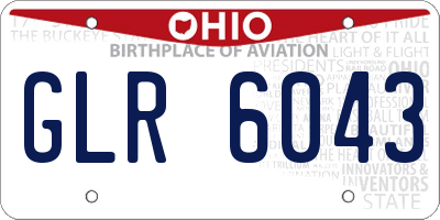 OH license plate GLR6043