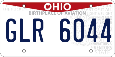 OH license plate GLR6044
