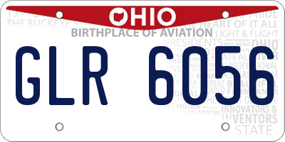 OH license plate GLR6056