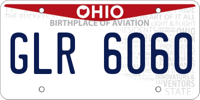 OH license plate GLR6060