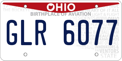 OH license plate GLR6077