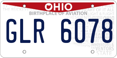 OH license plate GLR6078