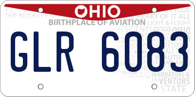 OH license plate GLR6083
