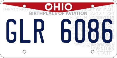 OH license plate GLR6086
