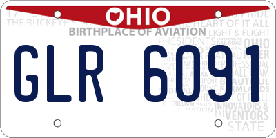 OH license plate GLR6091