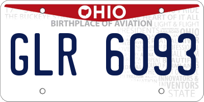 OH license plate GLR6093